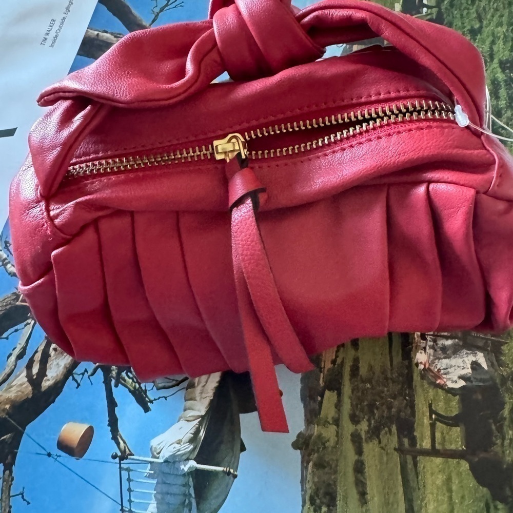 New - Anthropologie cute mini leather handle bag - Picture 3 of 5